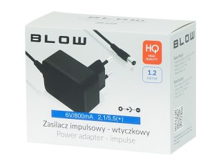 3831# Zasilacz impulsowy 6v/800ma2,1/5,5(+)mini wtyczkowy