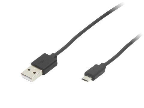 66-113# Przyłącze usb a - micro b 1m czarne hq zwieszka
