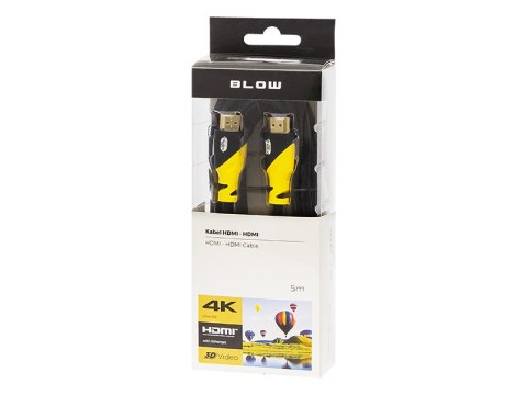 92-656# Przyłącze hdmi-hdmi yellow proste 5m 4k