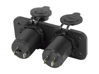 96-893# Gniazdo zapalniczki samochodowej z klapką+2x gniazdo usb 1a, 2,1a