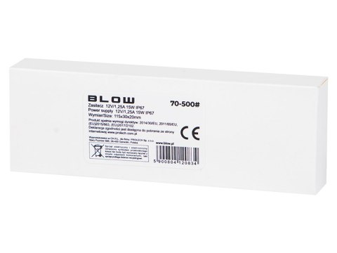 70-500# Zasilacz do systemów led 12v/ 1,25a 15w