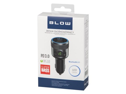 74-167# Transmiter fm blow bluetooth5.1+qc3.0 +pd 24w