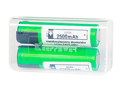 85-598# Akumulator 18650 li-ion 2szt 2600mah blaszki 3,6v sony/murata + box
