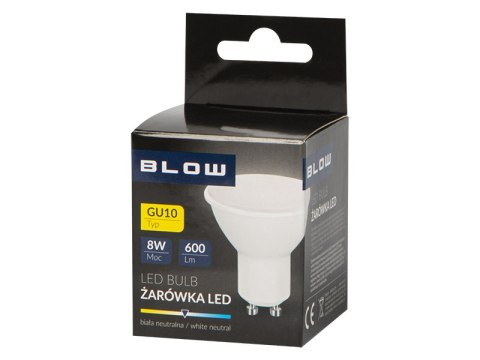 87-408# Żarówka led gu10 8w 230v b.neutralna