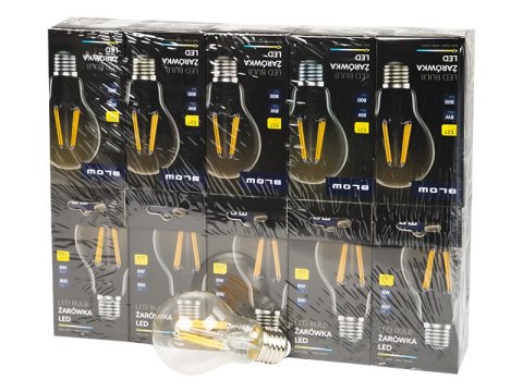 87-439# Żarówka led e27 8w a60 230v filam.10szt glass