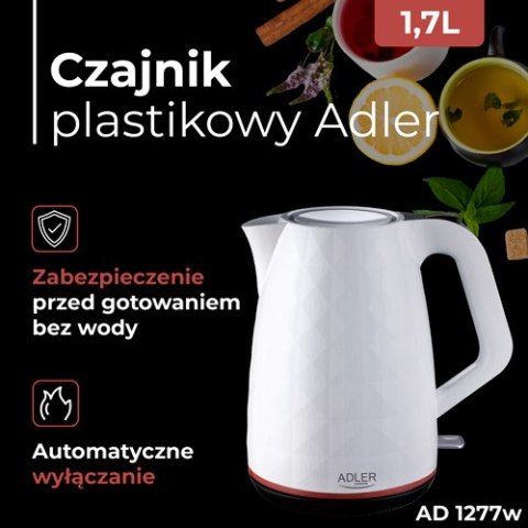 AD 1277 white Czajnik plastikowy 1,7 l AD 1277 white Czajnik plastikowy 1,7 l