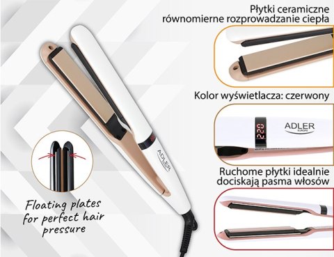 AD 2321 Prostownica - ceramiczna z kontrolą temperatury AD 2321 Prostownica - ceramiczna z kontrolą temperatury