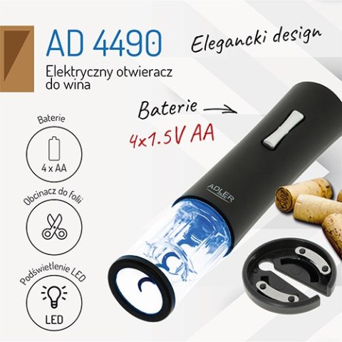 AD 4490 Elektryczny otwieracz do wina