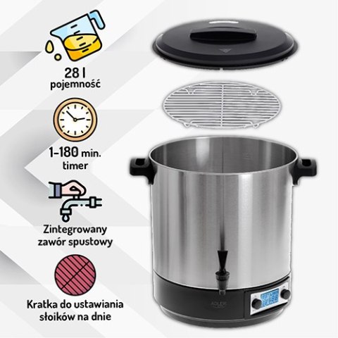 AD 4496 Warnik / elektryczny garnek do pasteryzacji - 28l