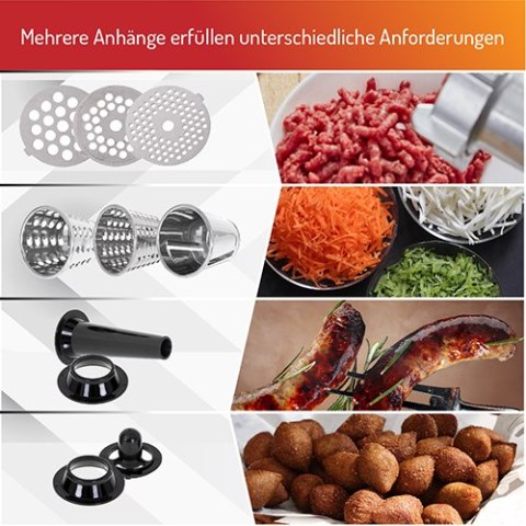 AD 4813 Maszynka do mięsa #5 z szatkownicą