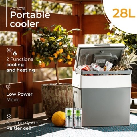 AD 8078 Lodówka turystyczna 28 l | zasilanie ac/dc AD 8078 Lodówka turystyczna 28 l | zasilanie ac/dc