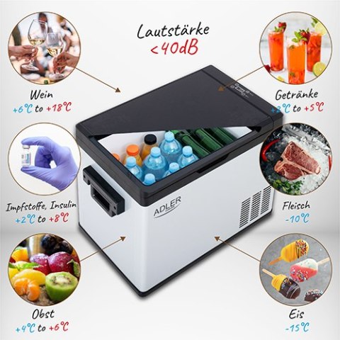 AD 8081 Lodówka kompresorowa turystyczna 40l AD 8081 Lodówka kompresorowa turystyczna 40l