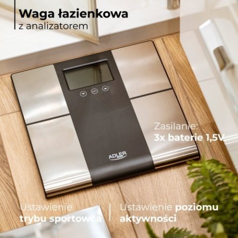 AD 8165 Waga łazienkowa z analizatorem - 225kg AD 8165 Waga łazienkowa z analizatorem - 225kg