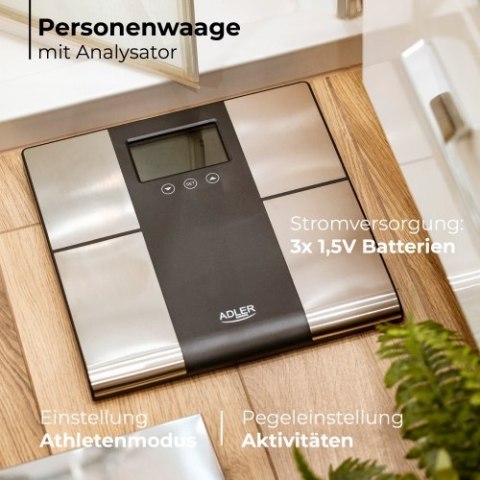 AD 8165 Waga łazienkowa z analizatorem - 225kg AD 8165 Waga łazienkowa z analizatorem - 225kg