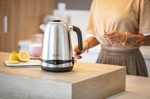 CR 1291 Czajnik metalowy 1,7l z lcd & regulacja temp.