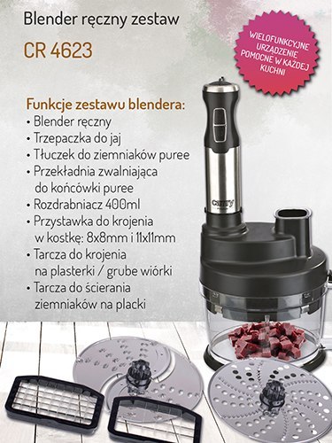CR 4623 Blender ręczny zestaw 1600w