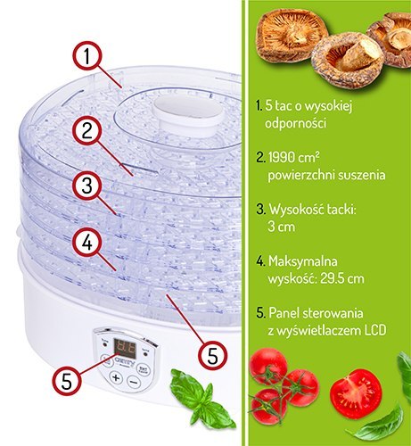 CR 6659 Suszarka do grzybów, ziół i żywności - dehydrator