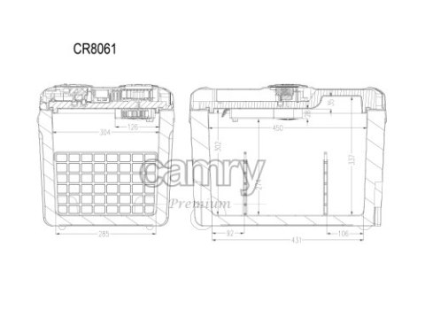 CR 8061 Lodówka turystyczna 40 l | zasilanie ac/dc