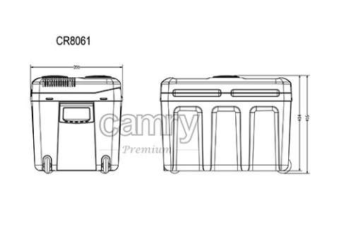 CR 8061 Lodówka turystyczna 40 l | zasilanie ac/dc