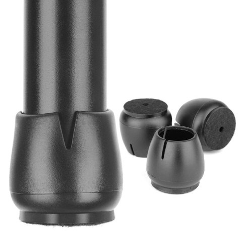 AG562G Nakładki nogi 16szt 12-16mm czarne