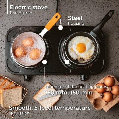 MS 6509 Kuchenka elekt. dwupalnikowa MS 6509 Kuchenka elekt. dwupalnikowa
