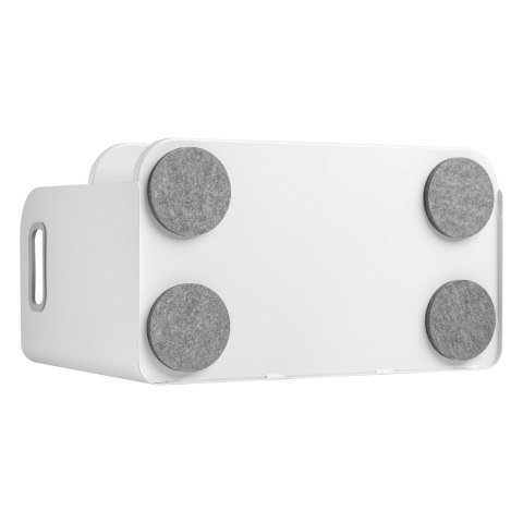 Organizer biurkowy z szufladą i ładowarką bezprzewodową Ergo Office, biały, max. 10kg, ER-441