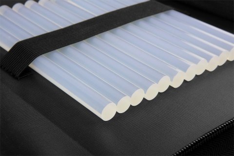 Zestaw: pistolet klejowy 11 mm, 60/100W, 12 wkładów klejowych, 3 ochraniacze palców, etui Zestaw: pistolet klejowy 11 mm, 60/100W, 12 wkładów klejowych, 3 ochraniacze palców, etui