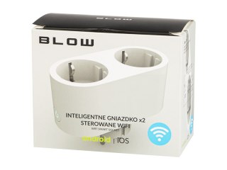 72-072# Inteligentne gniazdko podwójne sterowane wifi tuya białe