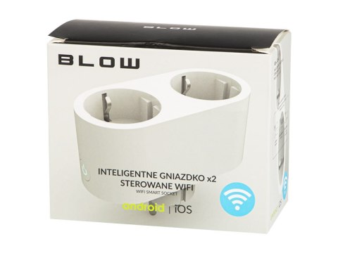72-072# Inteligentne gniazdko podwójne sterowane wifi tuya białe