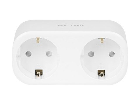 72-072# Inteligentne gniazdko podwójne sterowane wifi tuya białe