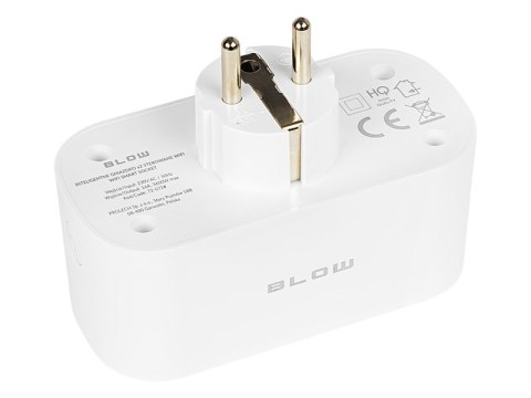 72-072# Inteligentne gniazdko podwójne sterowane wifi tuya białe