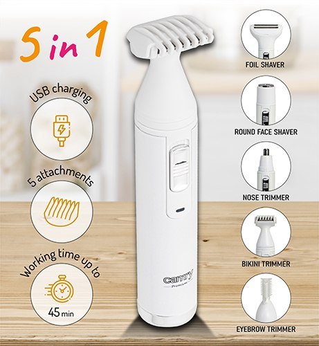 CR 2935 Golarka foliowa z trymerem - zestaw wielofunkcyjny do ciała