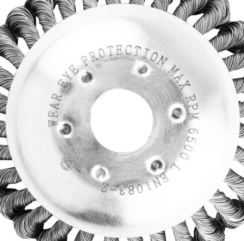 Szczotka druciana do kosy spalinowej 150 x 25.4 mm, twarda, druty splątane