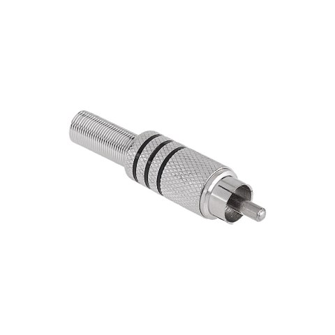 Wtyk RCA nikiel trzy paski Cabletech Wtyk RCA nikiel trzy paski Cabletech