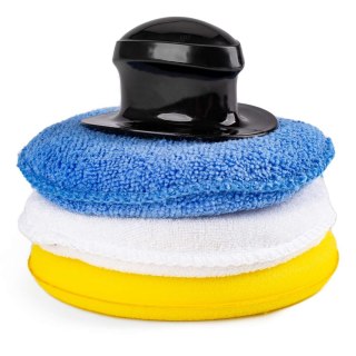 Zestaw gąbek czyszczących gąbki polerskie 3 x 125 mm amio-02904