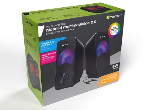 Głośniki TRACER 2.0 Loop RGB USB