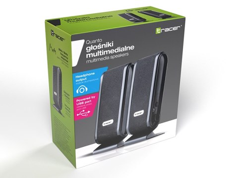 Głośniki TRACER 2.0 Quanto BLACK USB