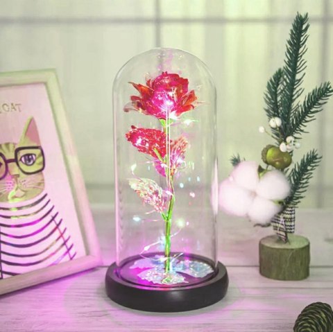 AG776 Wieczna róża w szkle led