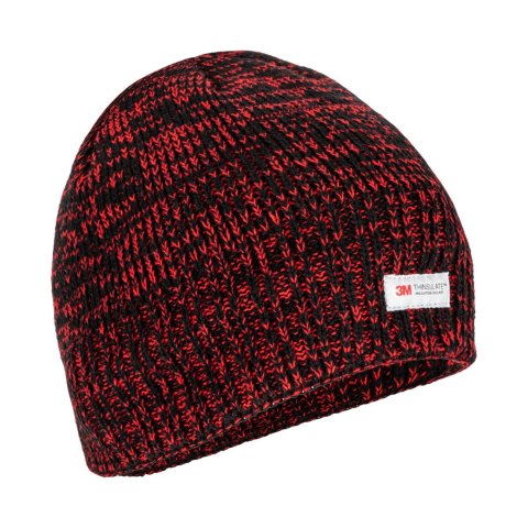 Czapka akrylowa z ociepliną thinsulate czerw. melange, lahti