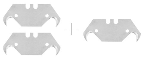 Nóż z ostrzem trapezowym i hakowym, metalowy korpus 6 ostrzy