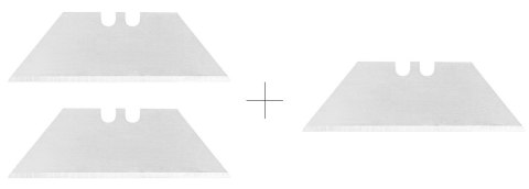 Nóż z ostrzem trapezowym i hakowym, metalowy korpus 6 ostrzy