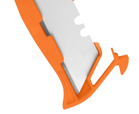 Nóż z ostrzem trapezowym i hakowym, metalowy korpus 6 ostrzy