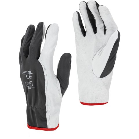 Rękawice ze skóry koz. szare l273210p, karta, "10", ce,lahti Rękawice ze skóry koz. szare l273210p, karta, "10", ce,lahti