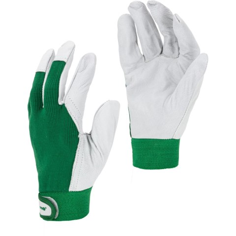 Rękawice ze skóry koz. ziel. l273109p, karta, "9", ce, lahti