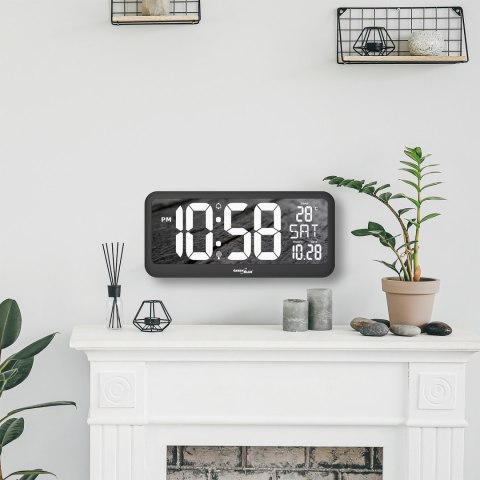 Zegar ścienny LED bardzo duży GreenBlue, temperatura, data, GB214