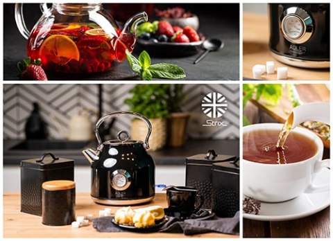 AD 1346 black Czajnik metalowy z termometrem 1,7l strix AD 1346 black Czajnik metalowy z termometrem 1,7l strix