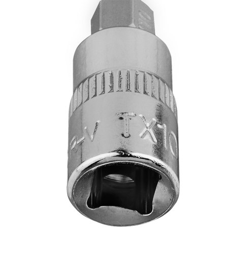 Końcówka Torx TX10 na nasadce 1/4", krótka, 37 mm Końcówka Torx TX10 na nasadce 1/4", krótka, 37 mm