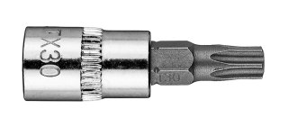Końcówka Torx TX30 na nasadce 1/4", krótka, 37 mm