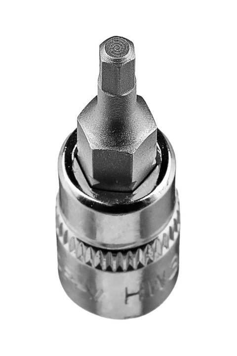 Końcówka sześciokątna H3 na nasadce 1/4", krótka, 37 mm