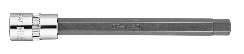 Końcówka sześciokątna H6 na nasadce 1/4", długa, 87 mm